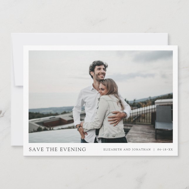 Custom Save the Evening Photo Save The Date (Front)