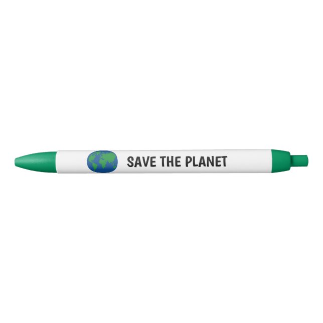 Custom save the planet earth logo writing pens (Front)