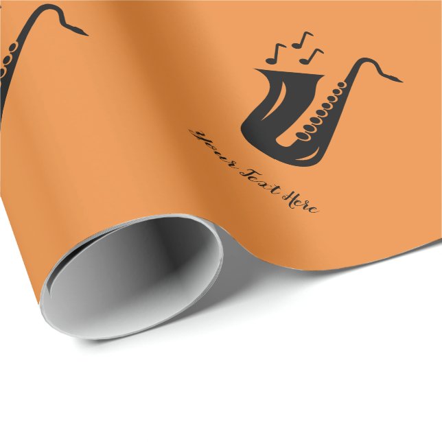 Custom saxophone Birthday or Christmas Holiday Wrapping Paper (Roll Corner)