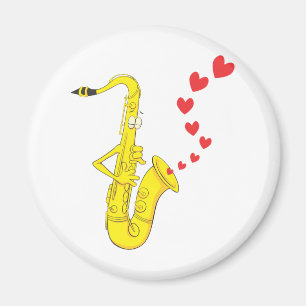 Custom Saxophone Serenading Love Magnet