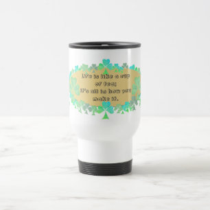 Custom Saying&Shamrocks Travel Mug
