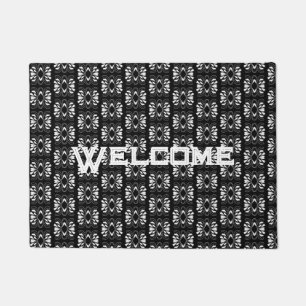 Custom Scandinavian Black and White Modern Design Doormat