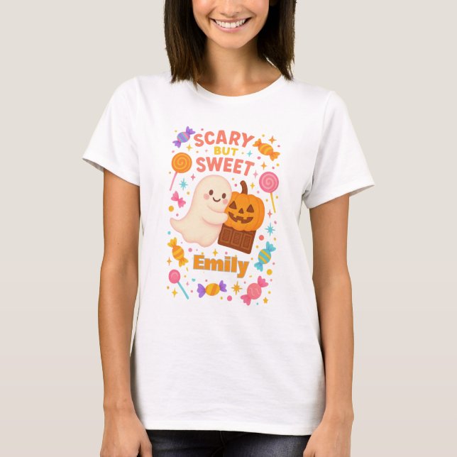Custom Scary Sweet Halloween T-Shirt (Front)
