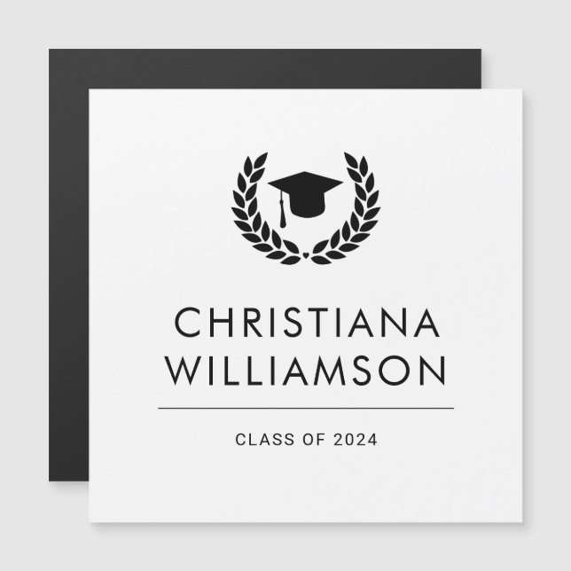 Custom School College Graduation Magnetic Card (Front/Back)