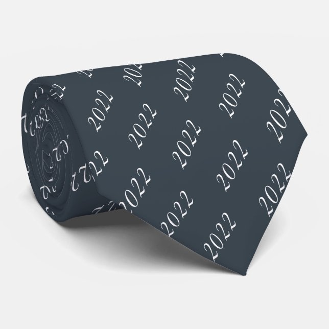 Custom School Colours Graduation Class of Neck Tie (Rolled)