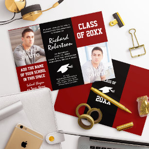 Custom School Colours Graduation Invitations