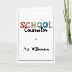Custom School Counsellor Appreciation Gifts Card