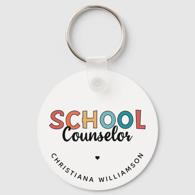 Custom School Counsellor Appreciation Gifts Key Ring (Front)