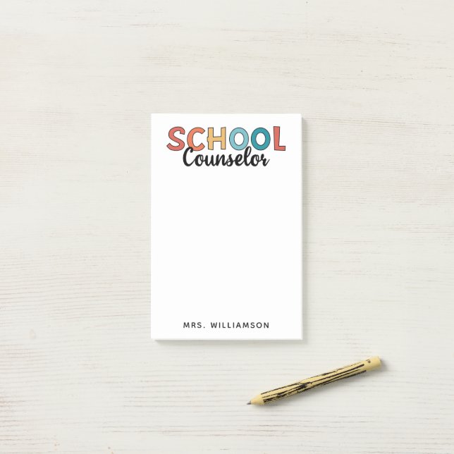 Custom School Counsellor Appreciation Gifts Post-it Notes (On Desk)