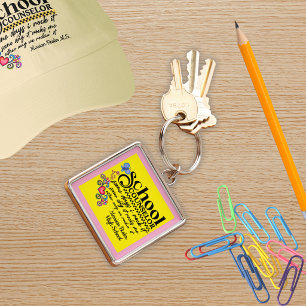 Custom School Counsellor Fun Quote Key Ring