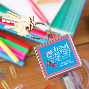 Custom School Counsellor Fun Quote Key Ring