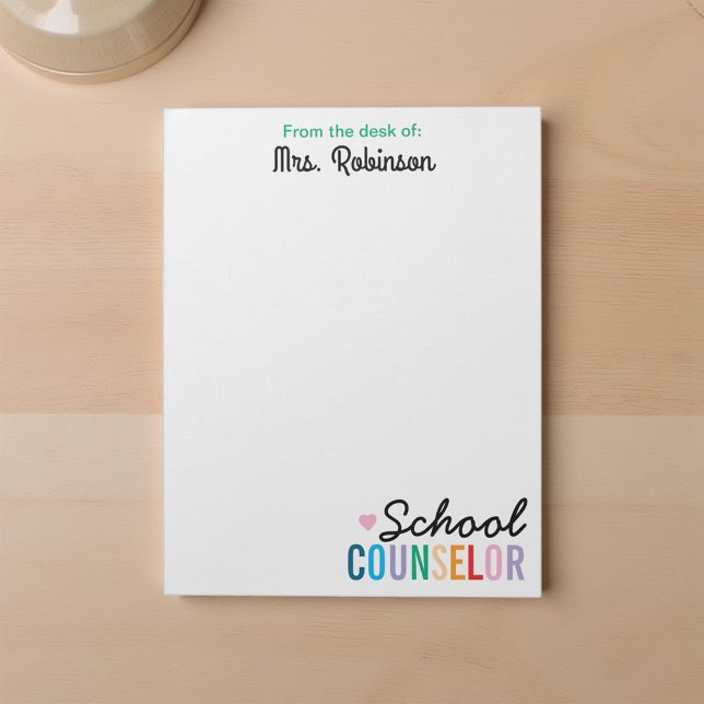 Custom School Counsellor Office Staff Appreciation Notepad (Creator Uploaded)