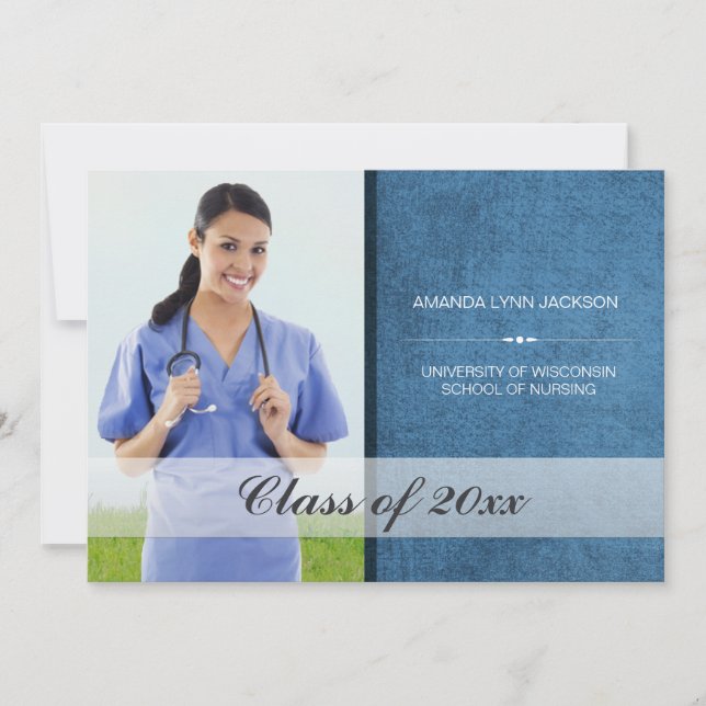 Custom  School Graduation Photo Announcement (Front)