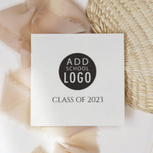 Custom School Logo Class of Graduation Party Napkin