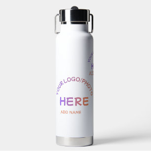 Custom School Logo Insulated Water Bottle