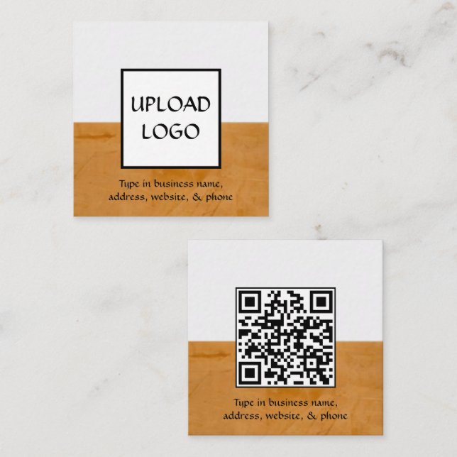 Custom School Logo QR Code Contact Card (Front/Back)