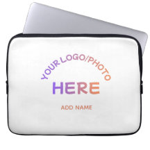 Custom School Logo Text Laptop Sleeve