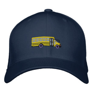 Custom School Mini Bus Embroidery Embroidered Hat