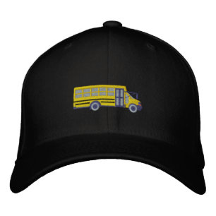 Custom School Mini Bus Large Embroidery Embroidered Hat