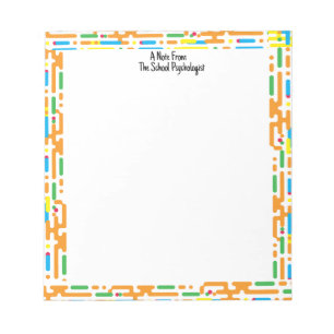 Custom School Psychologist Editable Name Template Notepad