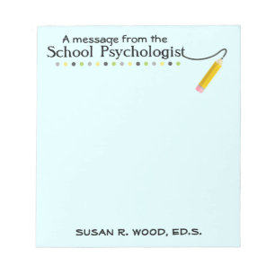 Custom School Psychologist's Note Pad