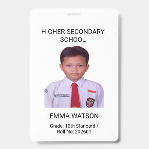 Custom School Student ID Badge Template