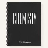 Custom School Subject Chemistry Black White Name