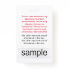 Custom School Teacher Staff Identification Badge