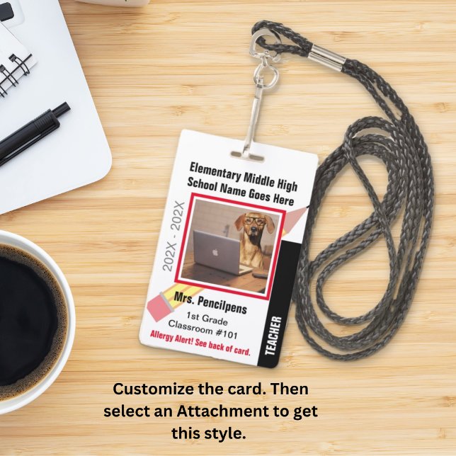 Custom School Teacher Staff Identification Badge ID Badge (Creator Uploaded)