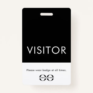 Custom School Visitor Badge with Logo ID Badge