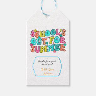 Custom school's out for summer gift tags