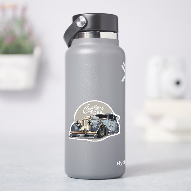 Custom sci-fi retro race car (HydroFlask)
