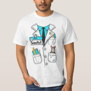 Custom Scientist Name Tag Lab Coat Costume T-Shirt