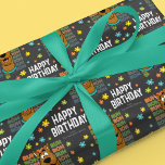 Custom Scooby-Doo Ruh Roh Happy Birthday Wrapping Paper<br><div class="desc">Check out this groovy Scooby-Doo Birthday wrapping paper! Personalise it by adding a custom greeting and your name!</div>