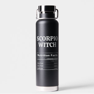 Custom Scorpio Witch Zodiac Birthday Coffee Lover Water Bottle