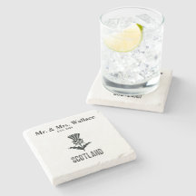 Custom Scottish Coaster for Wedding, Engagement