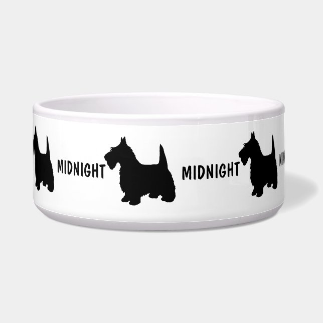 Custom Scottish Terrier Dog Bowl (Left)