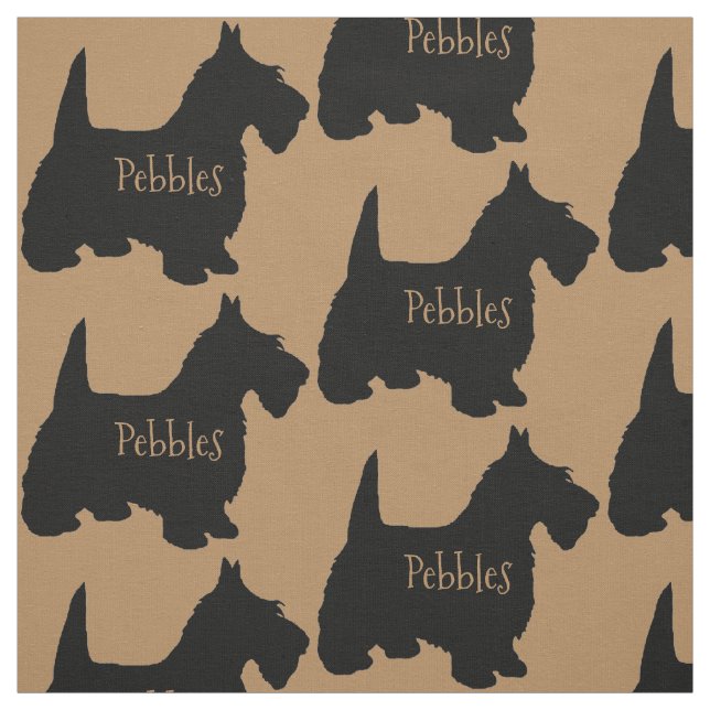 Custom Scottish Terrier Dog Fabric (Swatch)