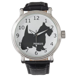 CUSTOM Scottish Terrier Dog Silhouette Watch