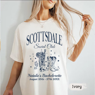 Custom Scottsdale Bachelorette Party Social Club T-Shirt