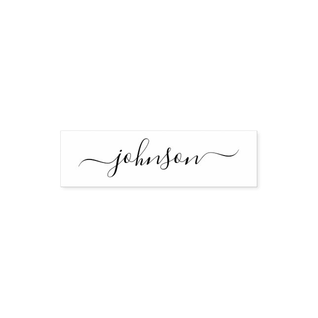 Custom script calligraphy signature name elegant self-inking stamp (Design)