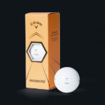 Custom Script Couple Names Callaway Warbird Golf Balls<br><div class="desc">Golf Balls.  Couple Names.  Personalised.  Modern Handwriting.  Callaway Warbird couple names gold balls.  Wedding.</div>