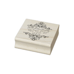 Custom Script Family Name Return Address Rubber Stamp