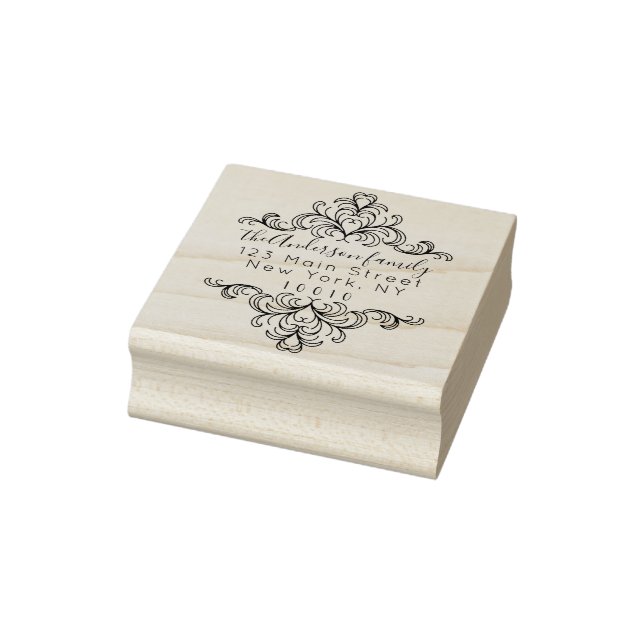 Custom Script Family Name Return Address Rubber Stamp (Stamp)