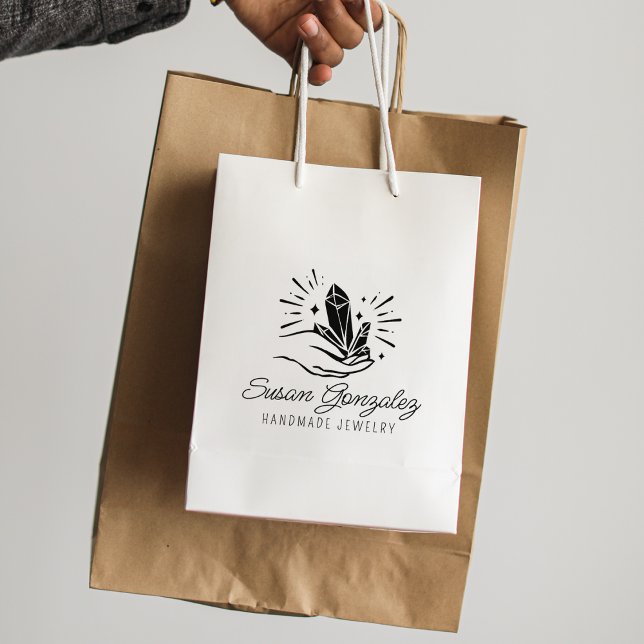 Custom Script Handmade Jewellery, Business Large  Rubber Stamp (Creator Uploaded)