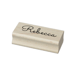 Custom script handwritten signature name cute kids rubber stamp