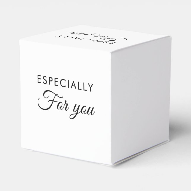 Custom Script Heart Favour Boxes With Personal Tex (Back Side)