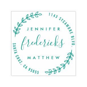 Custom Script Married Couple Return Address Self-inking Stamp