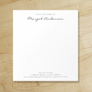 Custom Script Typography | From the Desk of Notepad