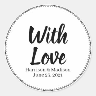 Custom script Wedding gift favour tag stickers